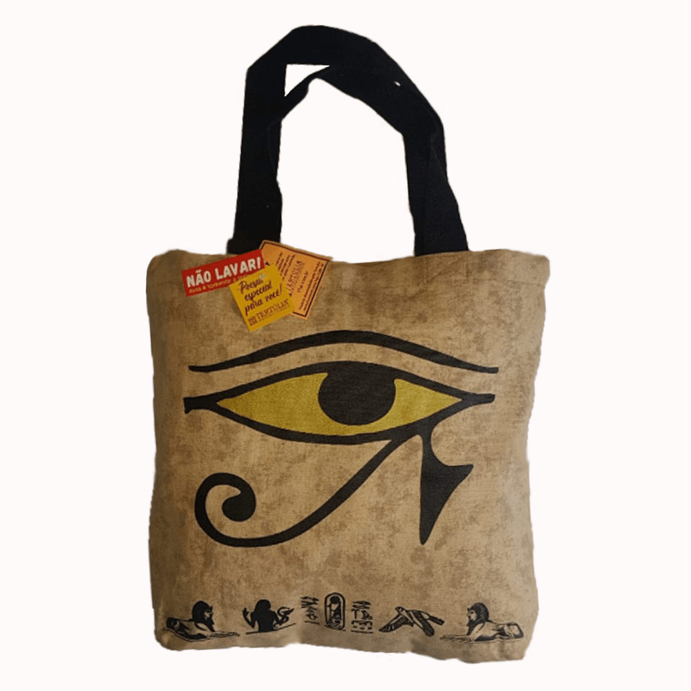Sacola EGITO ANTIGO - Estampa Olho de Horus -  exclusiva exposiçao Egito antigo - CCBB