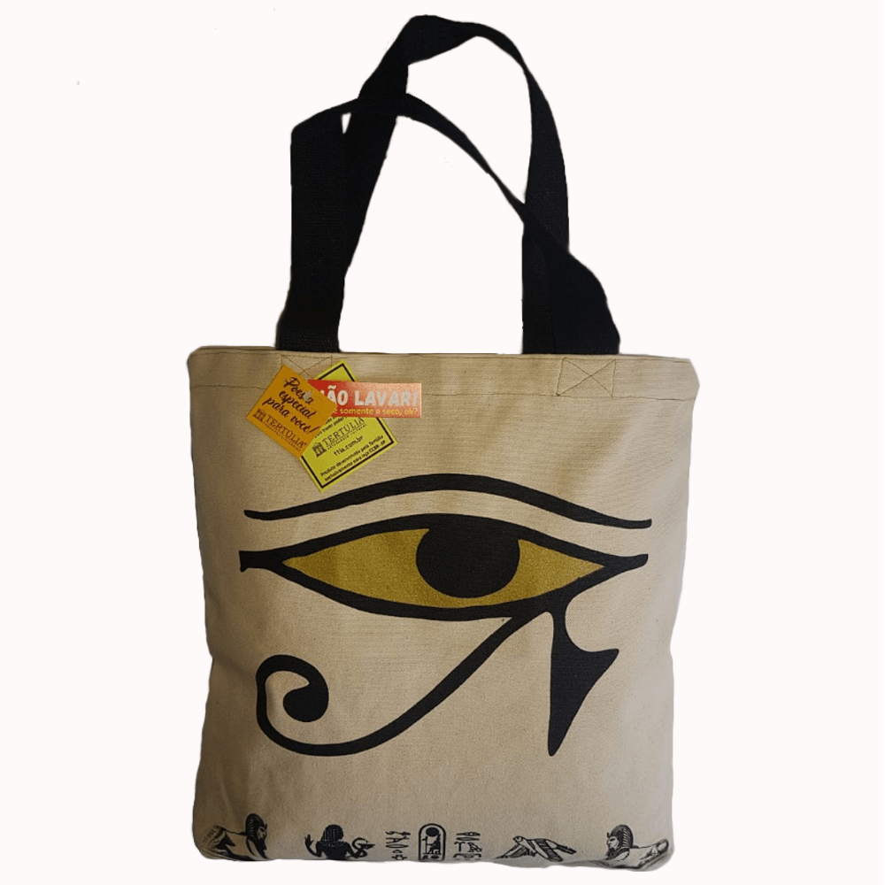 Sacola EGITO ANTIGO - Estampa Olho de Horus -  exclusiva exposiçao Egito antigo - CCBB