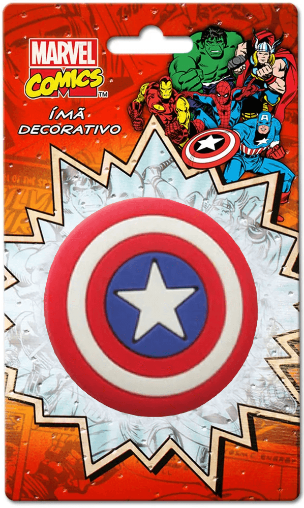 Imã Decorativo - Marvel - Capitão América - Escudo