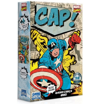 Quebra - Cabeça: Marvel Comics Capitão América 500 Peças