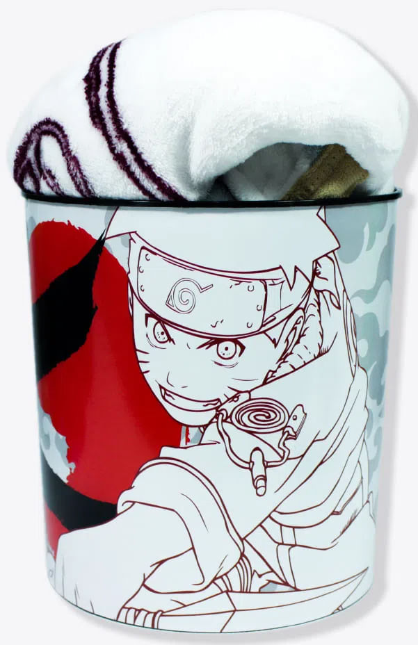 Kit Chinelo e Caneca de Plástico Rígido Naruto Uzumaki Neon