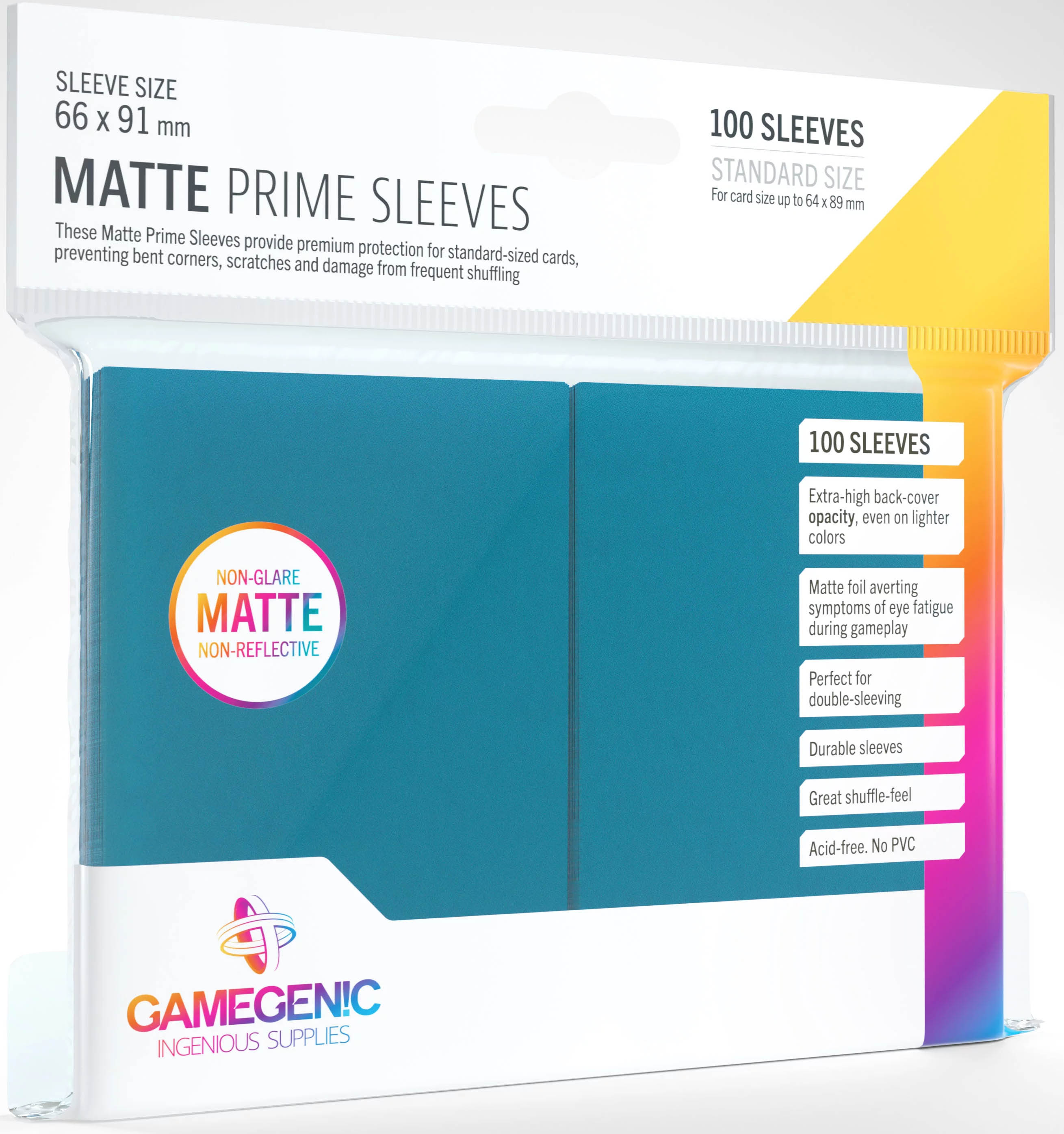 Gamegenic Matte Prime Sleeves Azul